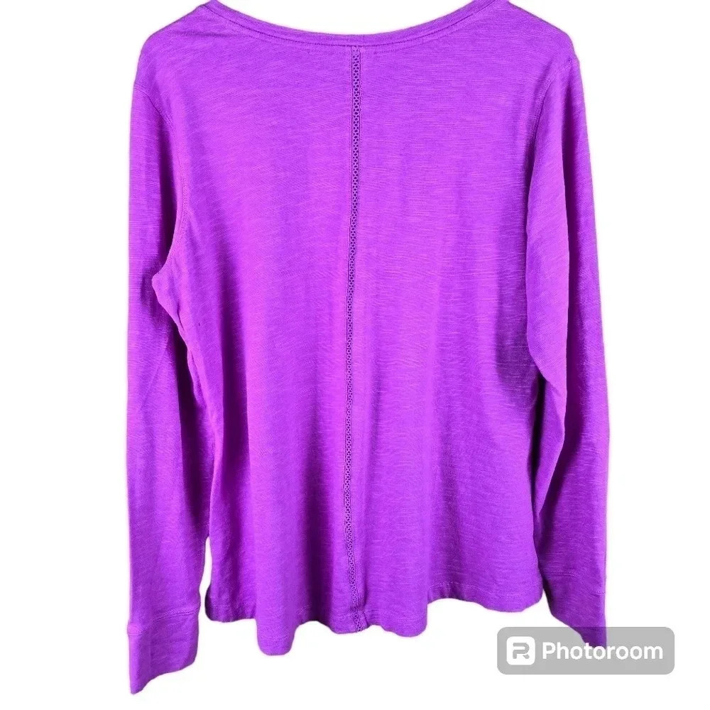 Columbia long sleeve hot pink top with lace detail size XL - Picture 2 of 9